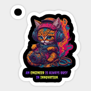 Engineer Cat Sticker